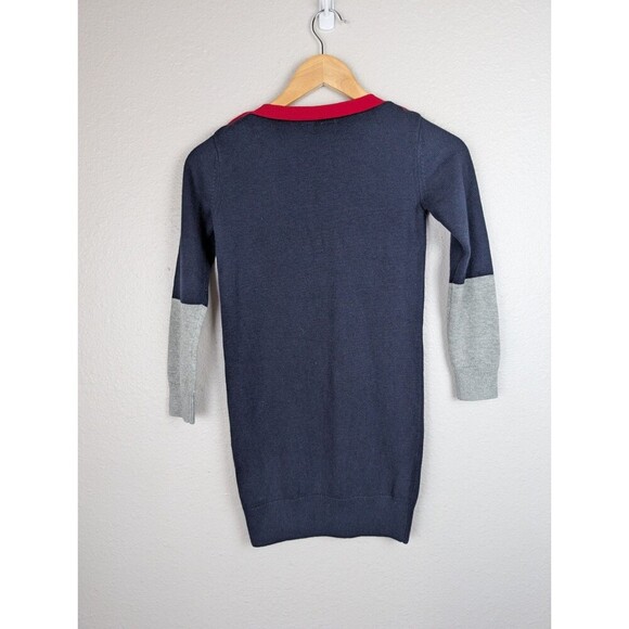 Gap Kids Intarsia Love Sweater Dress Blue Galaxy Size M - Picture 3 of 7